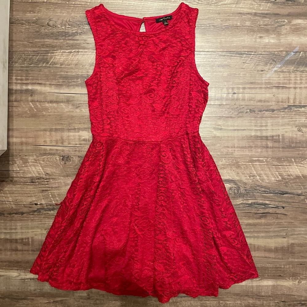 Kids Red Casual Dress from City Triangles size: S